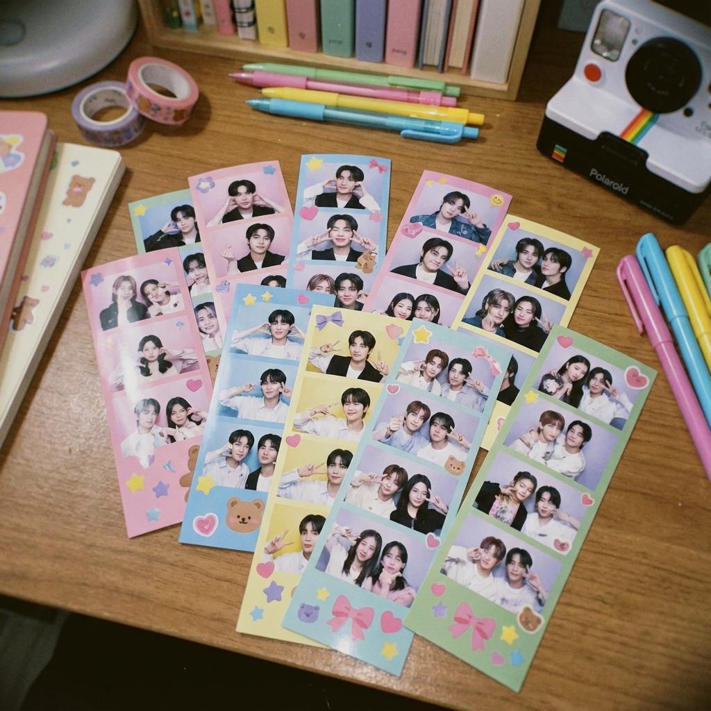 Colorful K-pop Photo Strips